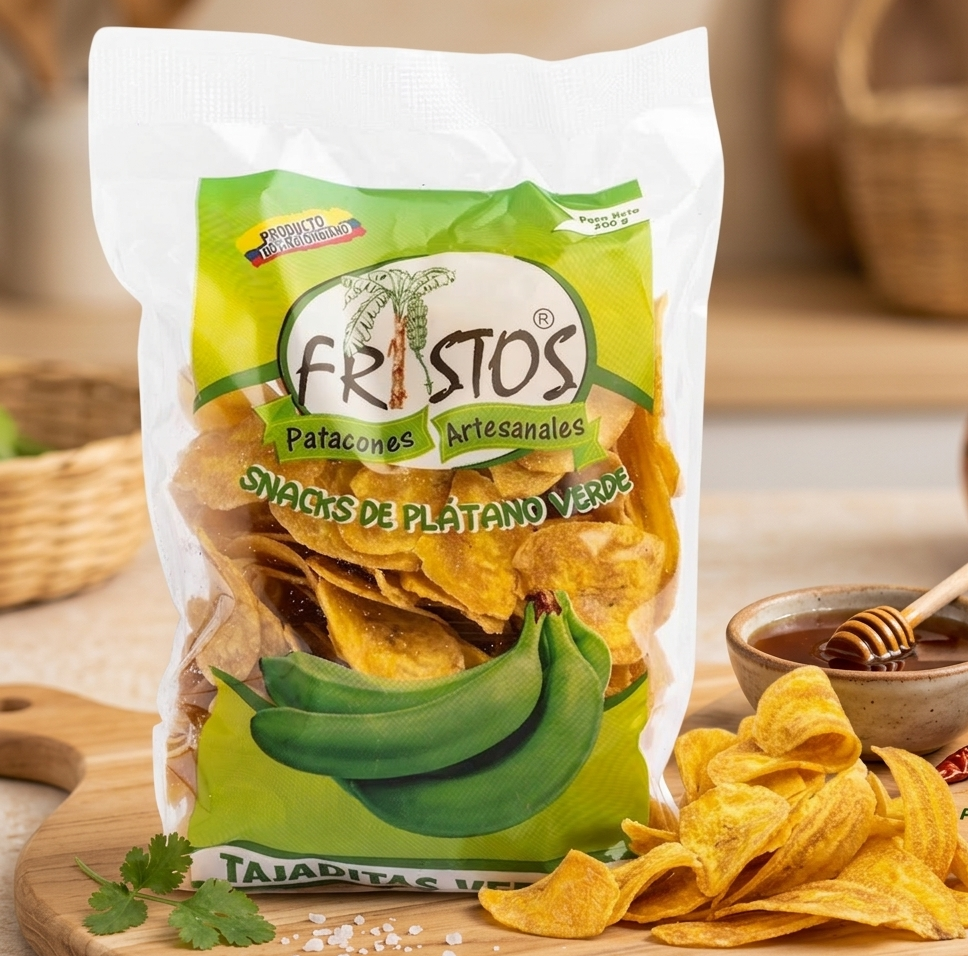 Tajaditas de Plátano Verde x 200g