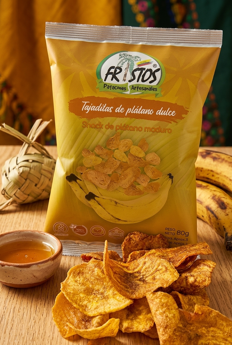 Tajaditas de Plátano Maduro x 80g